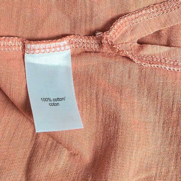 24/7 by Maurices Coral Cotton V-Neck Tee L - Picture 5 of 7